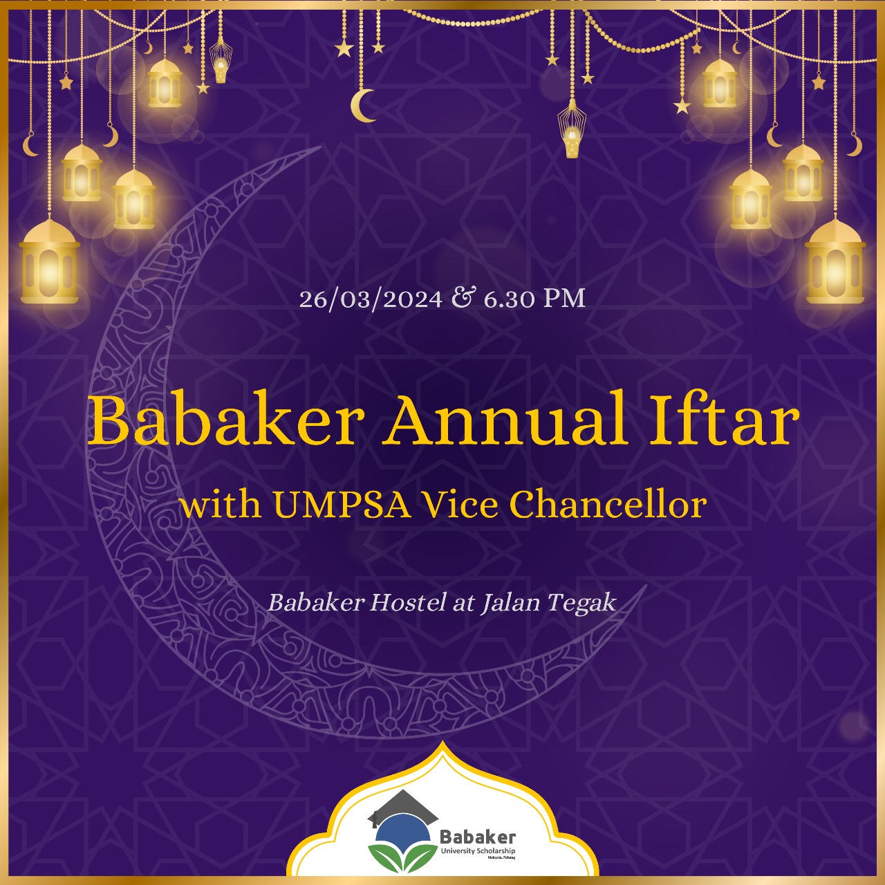 BABAKER ANNUAL IFTAR WITH UMPSA VICE CHANCELLOR