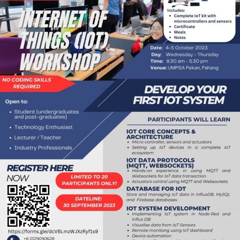 INTERNET OF THINGS (IOT) WORKSHOP: DEVELOP FIRST IOT SYSTEM