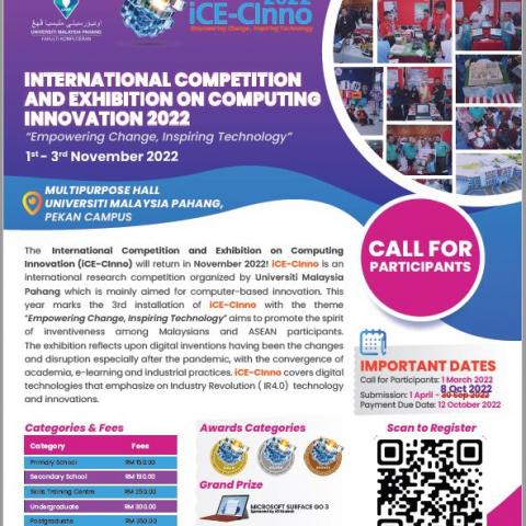 International Competition And Exhibition On Computing Innovation 2022, ICE-CINNO 2022