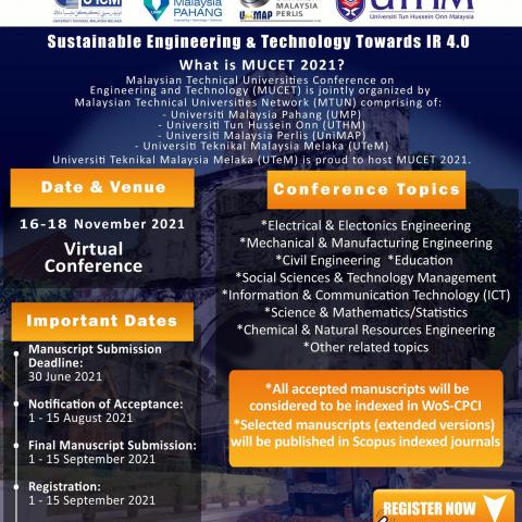 12th Malaysian Technical Universities Conference on Engineering And Technology 