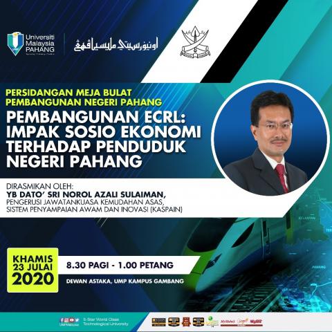 " Pembangunan ECRL : Impak Sosio Ekonomi Terhadap Penduduk Negeri Pahang "
