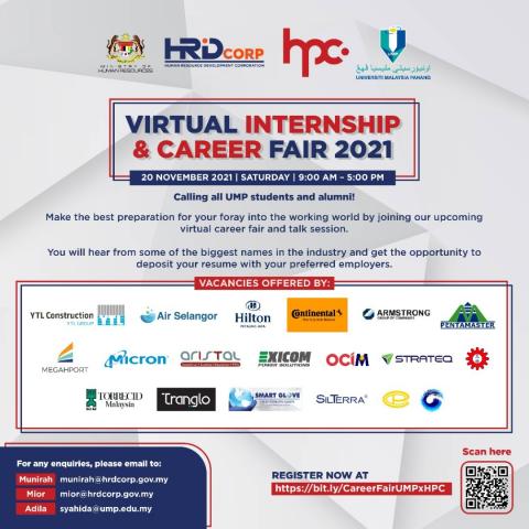 UMP & HPC Virtual Internship & Career Fair 2021